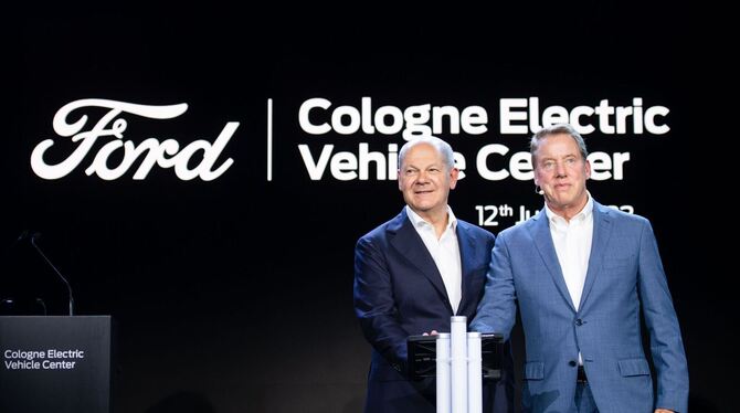 Olaf Scholz und William Clay Ford Jr.