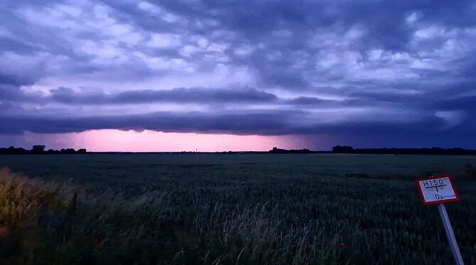 Regen und Gewitter über Brandenburg