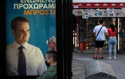 Mitsotakis-Wahlplakat