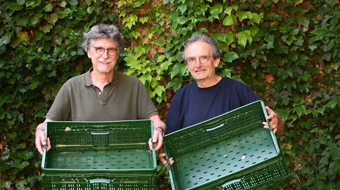 Die beiden Initiatoren der Oststadt-Tafelwoche, Herbert Henes (links) und Thomas Koser-Fischer, hoffen auf spendable Mitbürger,