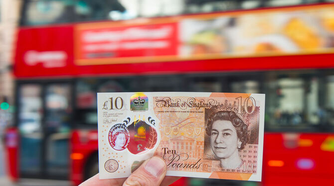 Britische Pfundnote. FOTO: LIPINSKI/DPA