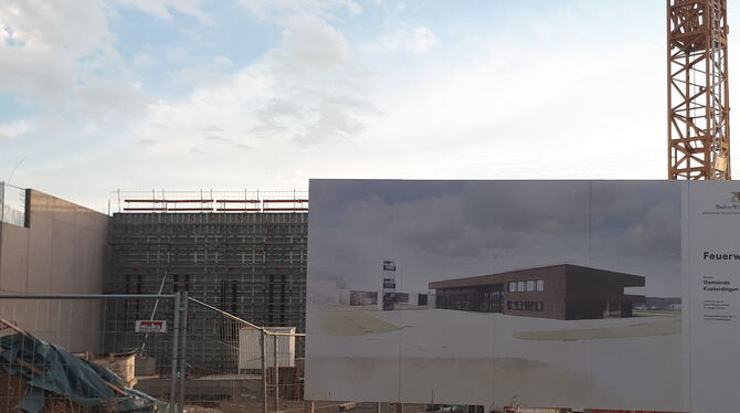 Eines der drei Großprojekte, die die Gemeinde parallel zu stemmen hat, ist der Neubau des Feuerwehrhauses in Kusterdingen. Grun