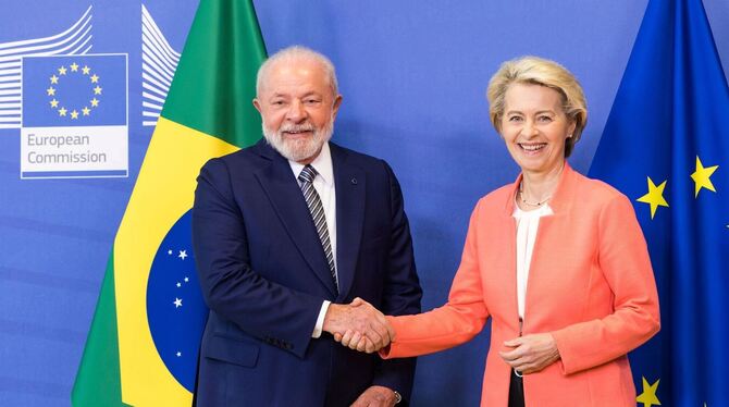 Lula da Silva und Von der Leyen