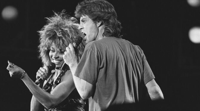 Tina Turner + Mick Jagger