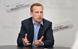 Der neue Reutlinger Feuerwehrkommandant Stefan Hermann zu Besuch in der Redaktion des Reutlinger General-Anzeigers.