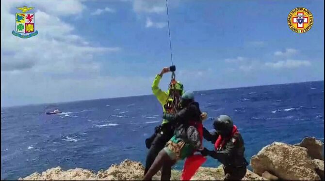 Rettungsaktion auf Lampedusa