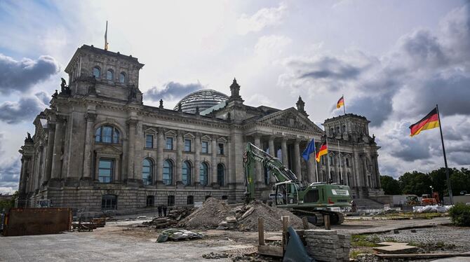 Baustelle vor dem Reichstagsgebäude