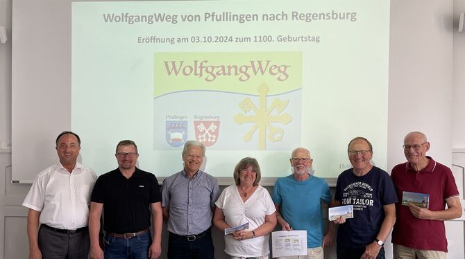 Freuen sich schon jetzt auf die Eröffnung des neuen Wolfgangwegs – von Pfullingen nach Regensburg – im kommenden Jahr: Dekan Her