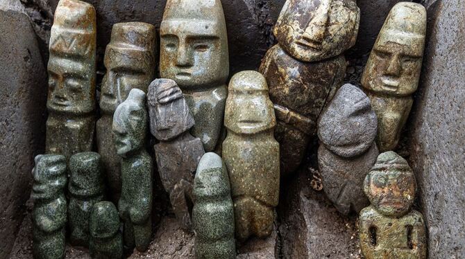 Azteken-Skulpturen