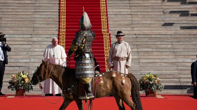 Papst Franziskus in der Mongolei