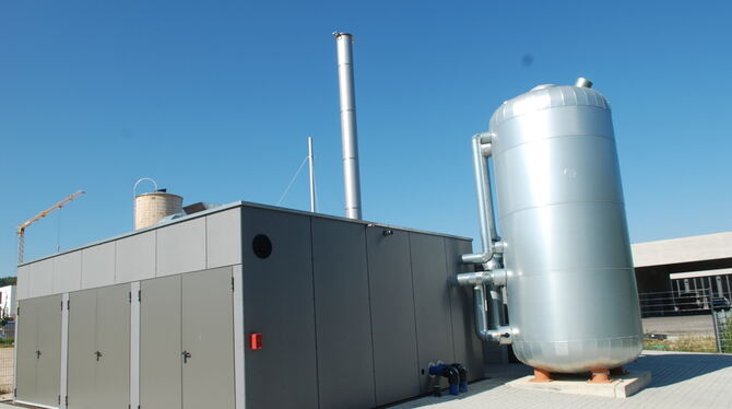 Das neue Heizkraftwerk im Gewerbegebiet Braike-Wangen in Metzingen nutzt auch Abwasserwärme