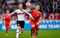 Chris Führich (links, im Duell mit dem Unioner Timo Baumgartl) erinnert sich gerne an das Hinspiel gegen Mainz zurück.