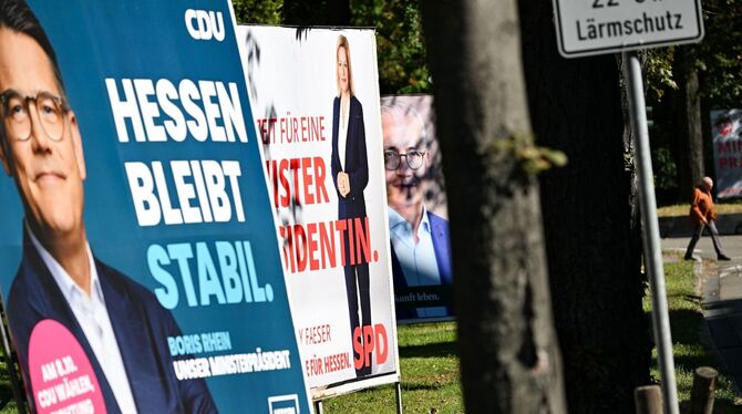 Landtagswahl Hessen - Wahlplakate