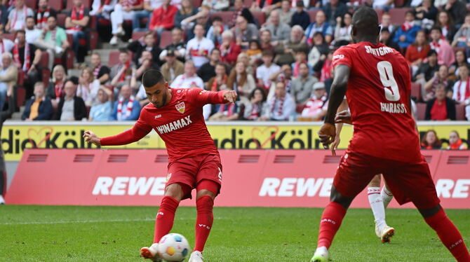 Deniz Undav vom VfB Stuttgart kam ins Spiel, schoss und traf.  FOTO: HUFNAGEL/WITTERS
