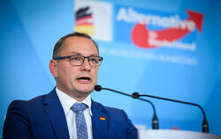 Tino Chrupalla, Vorsitzender der AfD-Fraktion, im Deutschen Bundestag.  FOTO: JUTRCZENKA/DPA
