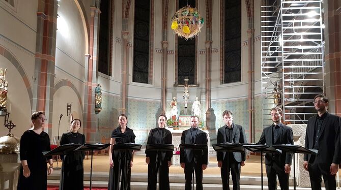 Das Karlsruher Vokaloktett gestaltete den Auftakt der Concertino-Reihe in der Reutlinger Wolfgangskirche.