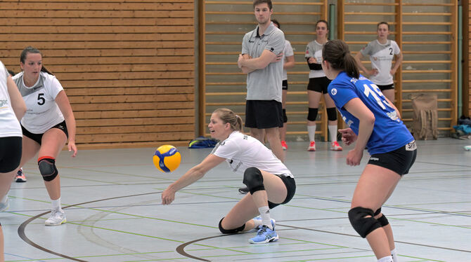 Zeigt eine starke Leistung: Eva Woköck vom Oberligisten TSG Reutlingen.  FOTO: BAUR