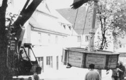 1969 wurde der Brunnn vom Kleinen Schlossplatz zum Roten Dill gebracht.