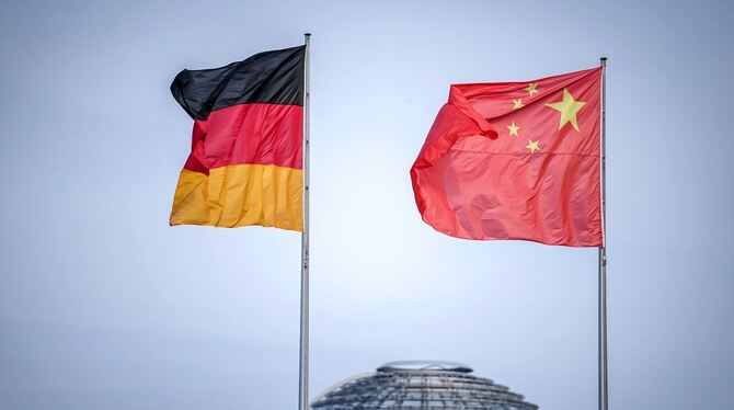 Deutschland China Flaggen