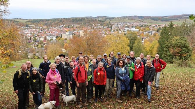 Die Teilnehmer der FDP-Wanderung »Mit Glück auf Tour«.  FOTO: PR