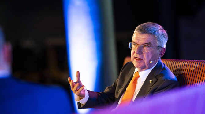 Vor der zweiten Wiederwahl? IOC-Präsident Thomas Bach beim »Stuttgarter Sportgespräch«.