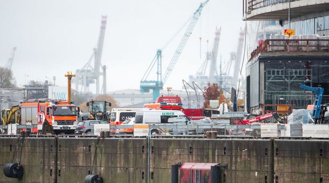 Nach Unfall auf Hamburger Baustelle in Hafencity
