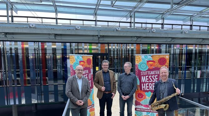 Vorfreude auf die Brawo (von links): Heiko Schulze vom Blasmusikverband Baden-Württemberg, Messechef Stefan Lohnert, Manager Han
