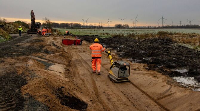 Baustelle für die Northvolt-Batteriefabrik