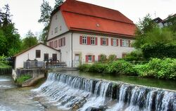 Die Baumannsche Mühle in Pfullingen ist ein Beispiel für die Nutzung der Echaz.