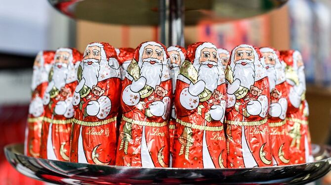 Schokoladen-Weihnachtsmänner