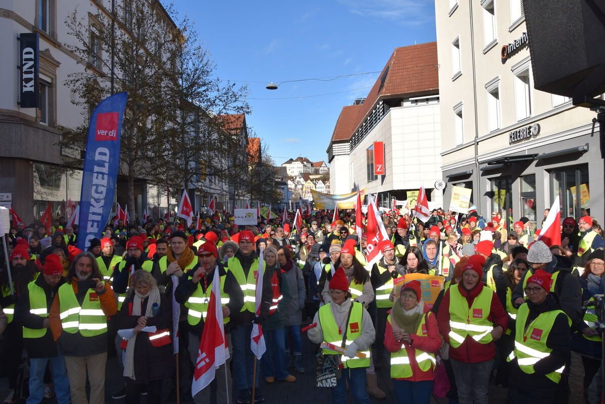 Beschäftigte des öffentlichen Dienstes demonstrierten in Tübingen Kreis Tübingen Reutlinger