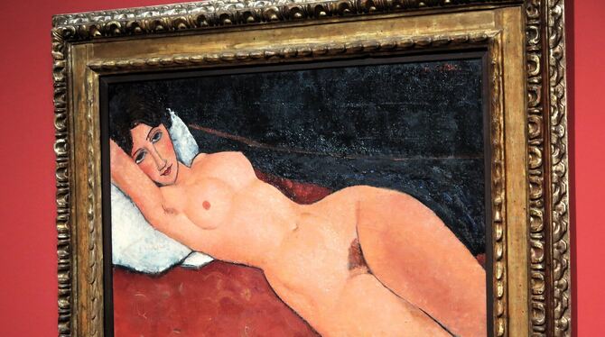 Amedeo Modigliani: »Liegender Frauenakt mit weißem Kissen«, um 1917. Seit 1959 im Besitz der Staatsgalerie Stuttgart.