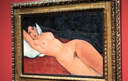 Amedeo Modigliani: "Liegender Frauenakt mit weißem Kissen", um 1917. Seit 1959 im Besitz der Staatsgalerie Stuttgart. 