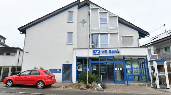 Auch die Zweigstelle der Volksbank in der Region in Mössingen-Bästenhardt soll in eine Selbstbedienungsfiliale umgewandelt werde