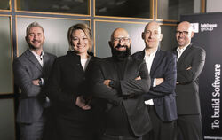 Die künftigen Gesellschafter von BBG Bitbase Group und von Kameon (von links):  Volker Baisch, Anna Eberhard, José Enrique Gómez