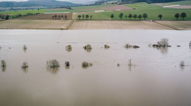 Hochwasser in Niedersachsen - Weser
