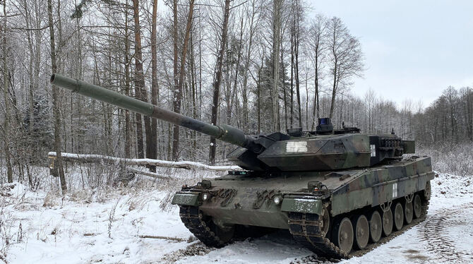 Es mangelt an Ersatzteilen für Leopard-2-Panzer in der Ukraine.  FOTO: WELSCHER/DPA