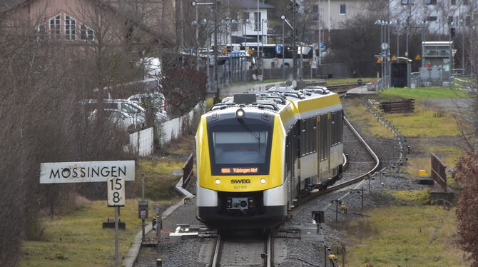 In Mössingen halten die Züge der Interregio-Express-Linie sowie der Regionalbahnen (im Bild).  FOTO: MEYER