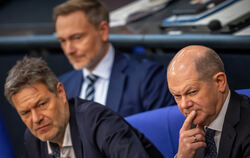 Wollen mehr Geld ausgeben, als sie einnehmen (von links): Finanzminister Christian Lindner (FDP), Wirtschaftsminister Robert Hab