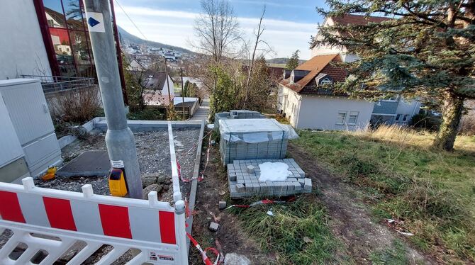 Unfertig: Die Baustelle ruht seit über einem Jahr.