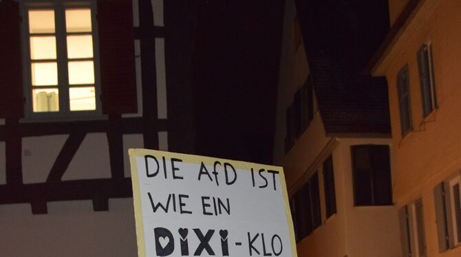 Kundgebung auf dem Holzmarkt gegen Rechts. FOTO: KREIBICH