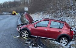 Unfall B28 Tübingen, Glatteis