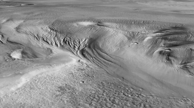 Womöglich riesige Eismassen auf dem Mars