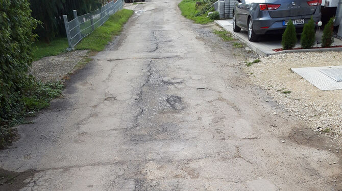 Die Straße Im Heckenwert in Wankheim steht auf der Liste der Sanierungs-Vorhaben. FOTO: GEMEINDE