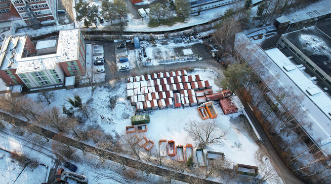 Auf dem Lagerplatz des Pfullinger Bauhofs soll das Gebäude entstehen.