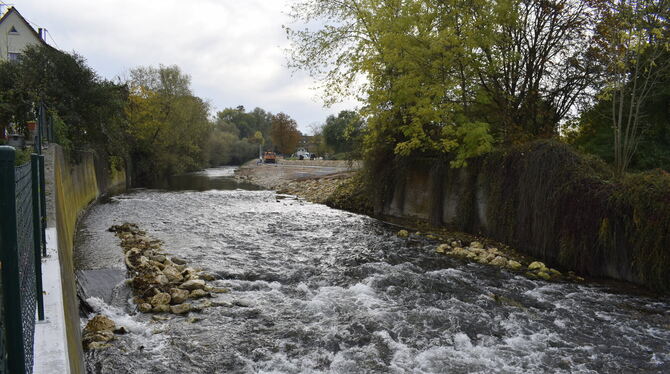 So hat die raue Rampe an der Echaz in Wannweil vor dem Hochwasser am 28. Juni 2021 ausgesehen. Die Wassermassen haben sie zerstö