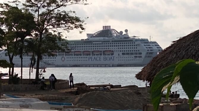 Peace Boat Kreuzfahrten auf der japanischen »Pacific World« sind dem Umweltschutz, der Völkerverständigung und dem Frieden gewidmet. Foto:
