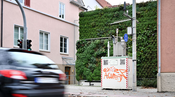 Die Luftmesssation an der Reutlinger Lederstraße.