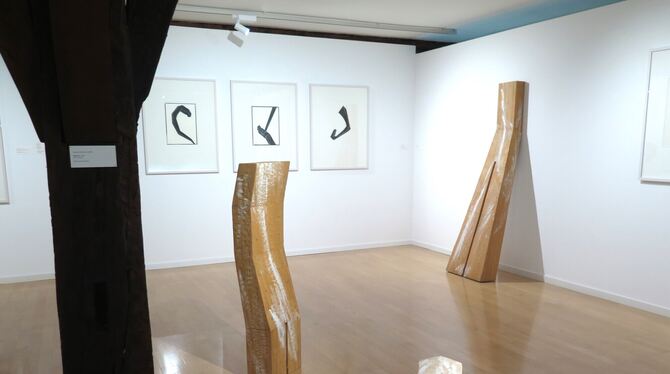 Plastiken und Holzschnitte von Martine Andernach im Kunstmuseum Reutlingen/Spendhaus.