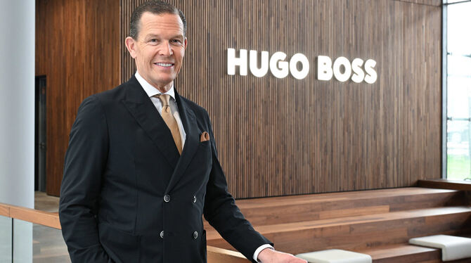 Daniel Grieder, Vorstandsvorsitzender des Modekonzerns Hugo Boss, aufgenommen in der Zentrale in Metzingen.